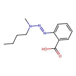 2-[[Butyl(methyl)amino]diazenyl]benzoic acid structure