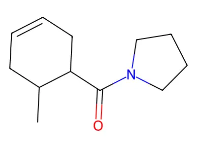 Pyrrolidine, 1-((6-methyl-3-cyclohexen-1-yl)carbonyl)- structure
