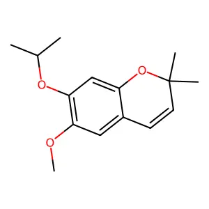 2H-1-Benzopyran, 6-methoxy-2,2-dimethyl-7-(1-methylethoxy)- structure