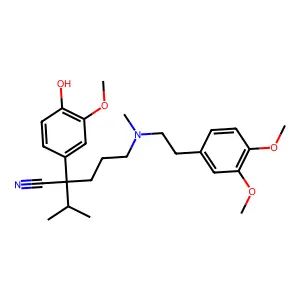 O-Desmethylverapamil (D-703) structure