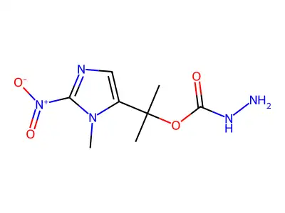 Imidazole-5-methanol, 2-nitro-alpha,alpha,1-trimethyl-, 5-carboxhydrazide structure