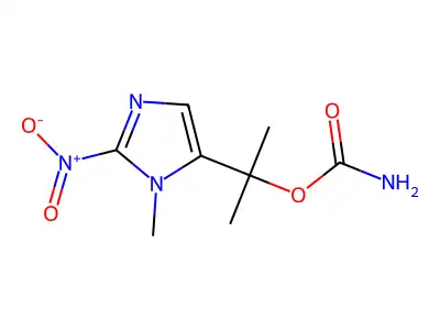 Imidazole-5-methanol, 2-nitro-alpha,alpha,1-trimethyl-, 5-carbamate structure