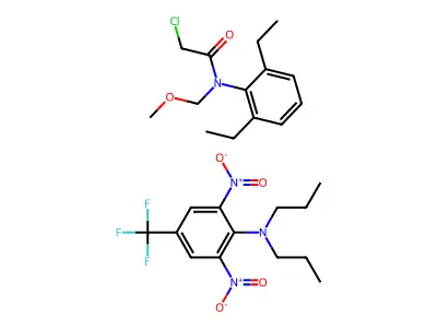 Alachlor-trifluralin mixt structure