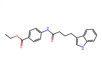 ethyl 4-{[4-(1H-indol-3-yl)butanoyl]amino}benzoate structure
