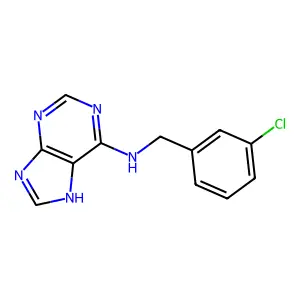 6-(3-Chlorobenzylamino)purine structure