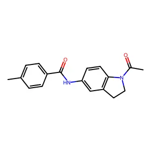 N-(1-acetyl-2,3-dihydroindol-5-yl)-4-methylbenzamide structure