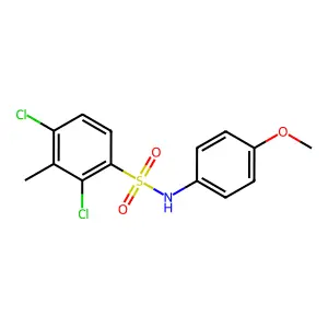 2,4-dichloro-N-(4-methoxyphenyl)-3-methylbenzenesulfonamide structure