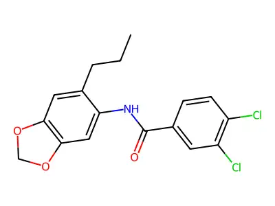 3,4-dichloro-N-(6-propyl-1,3-benzodioxol-5-yl)benzamide structure