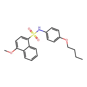 N-(4-butoxyphenyl)-4-methoxynaphthalene-1-sulfonamide structure
