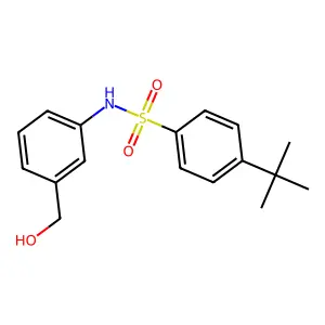 4-tert-butyl-N-[3-(hydroxymethyl)phenyl]benzenesulfonamide structure