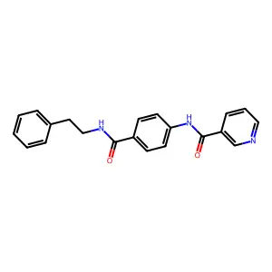 N-(4-{[(2-phenylethyl)amino]carbonyl}phenyl)nicotinamide structure