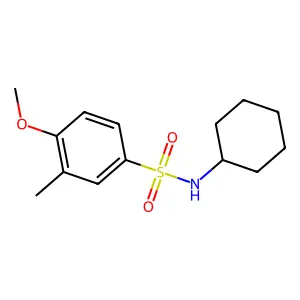 N-cyclohexyl-4-methoxy-3-methylbenzenesulfonamide structure
