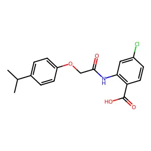 4-Chloro-2-({[4-(propan-2-yl)phenoxy]acetyl}amino)benzoic acid structure