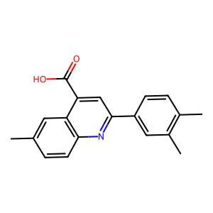 2-(3,4-Dimethylphenyl)-6-methylquinoline-4-carboxylic acid structure