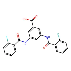 3,5-Bis[(2-fluorobenzoyl)amino]benzoic acid structure