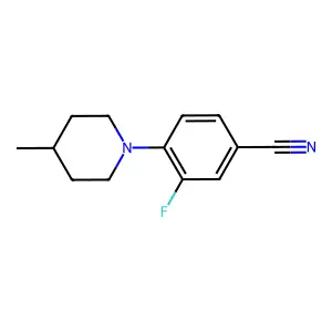 3-Fluoro-4-(4-methylpiperidin-1-yl)benzonitrile structure