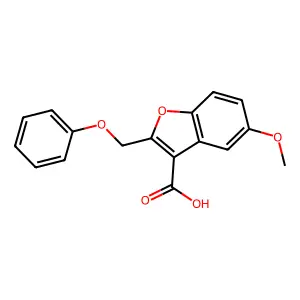 5-Methoxy-2-(phenoxymethyl)-1-benzofuran-3-carboxylic acid structure