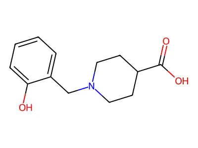 1-[(2-hydroxyphenyl)methyl]piperidine-4-carboxylic Acid structure
