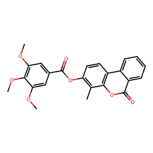 4-methyl-6-oxo-6H-benzo[c]chromen-3-yl 3,4,5-trimethoxybenzoate structure