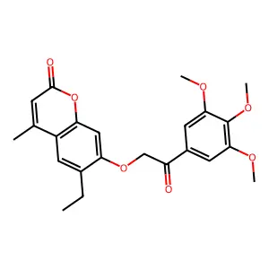 6-ethyl-4-methyl-7-[2-oxo-2-(3,4,5-trimethoxyphenyl)ethoxy]-2H-chromen-2-one structure