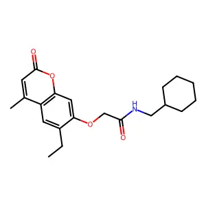 N-(cyclohexylmethyl)-2-[(6-ethyl-4-methyl-2-oxo-2H-chromen-7-yl)oxy]acetamide structure