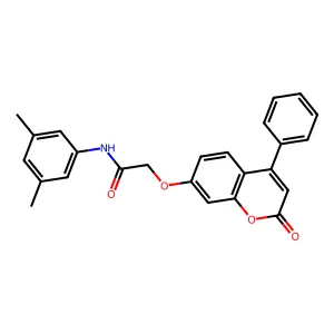 N-(3,5-dimethylphenyl)-2-[(2-oxo-4-phenyl-2H-chromen-7-yl)oxy]acetamide structure
