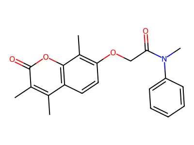 N-methyl-N-phenyl-2-[(3,4,8-trimethyl-2-oxo-2H-chromen-7-yl)oxy]acetamide structure