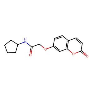 N-cyclopentyl-2-[(2-oxo-2H-chromen-7-yl)oxy]acetamide structure