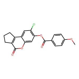 8-Chloro-4-oxo-1,2,3,4-tetrahydrocyclopenta[c]chromen-7-yl 4-methoxybenzoate structure
