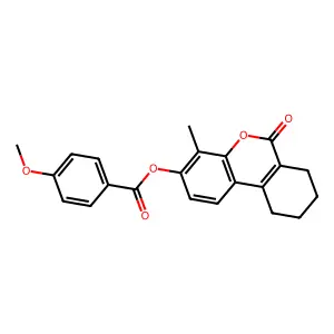 4-methyl-6-oxo-7,8,9,10-tetrahydro-6H-benzo[c]chromen-3-yl 4-methoxybenzoate structure