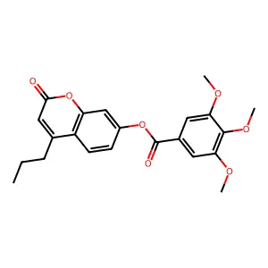 2-oxo-4-propyl-2H-chromen-7-yl 3,4,5-trimethoxybenzoate structure
