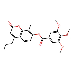 8-methyl-2-oxo-4-propyl-2H-chromen-7-yl 3,4,5-trimethoxybenzoate structure