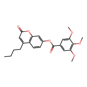 4-butyl-2-oxo-2H-chromen-7-yl 3,4,5-trimethoxybenzoate structure
