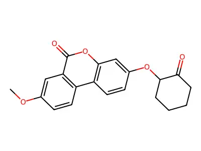 8-Methoxy-3-(2-oxocyclohexyl)oxybenzo[c]chromen-6-one structure