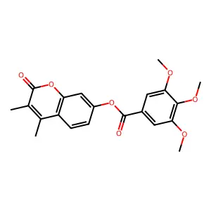 3,4-dimethyl-2-oxo-2H-chromen-7-yl 3,4,5-trimethoxybenzoate structure
