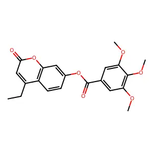4-ethyl-2-oxo-2H-chromen-7-yl 3,4,5-trimethoxybenzoate structure