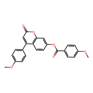 4-(4-methoxyphenyl)-2-oxo-2H-chromen-7-yl 4-methoxybenzoate structure