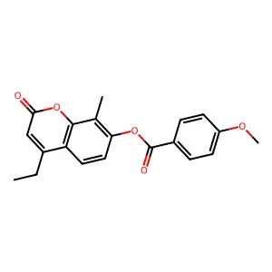 4-ethyl-8-methyl-2-oxo-2H-chromen-7-yl 4-methoxybenzoate structure