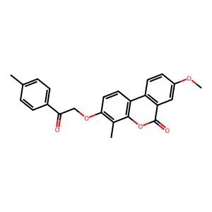8-Methoxy-4-methyl-3-[2-(4-methylphenyl)-2-oxoethoxy]benzo[c]chromen-6-one structure