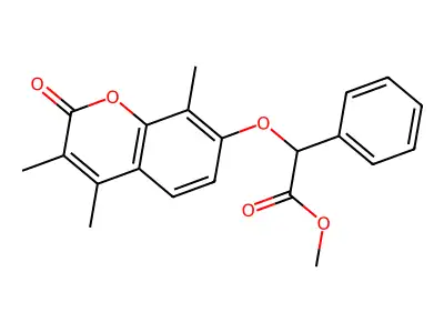 methyl phenyl[(3,4,8-trimethyl-2-oxo-2H-chromen-7-yl)oxy]acetate structure