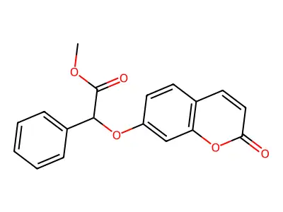 Methyl 2-(2-oxochromen-7-yl)oxy-2-phenylacetate structure