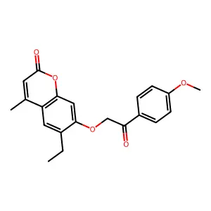 6-ethyl-7-[2-(4-methoxyphenyl)-2-oxoethoxy]-4-methyl-2H-chromen-2-one structure