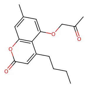 4-butyl-7-methyl-5-(2-oxopropoxy)-2H-chromen-2-one structure