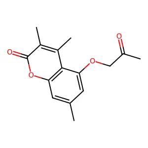 3,4,7-trimethyl-5-(2-oxopropoxy)-2H-chromen-2-one structure