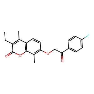 3-ethyl-7-[2-(4-fluorophenyl)-2-oxoethoxy]-4,8-dimethyl-2H-chromen-2-one structure