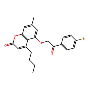 5-[2-(4-bromophenyl)-2-oxoethoxy]-4-butyl-7-methyl-2H-chromen-2-one structure