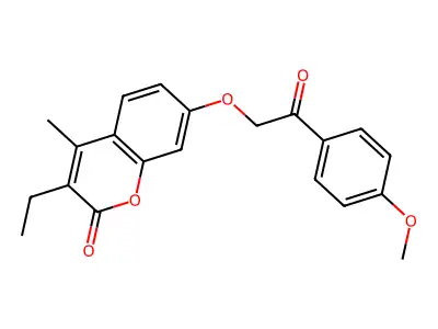 3-ethyl-7-[2-(4-methoxyphenyl)-2-oxoethoxy]-4-methyl-2H-chromen-2-one structure