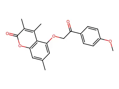 5-[2-(4-methoxyphenyl)-2-oxoethoxy]-3,4,7-trimethyl-2H-chromen-2-one structure
