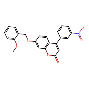 7-[(2-Methoxyphenyl)methoxy]-4-(3-nitrophenyl)chromen-2-one structure