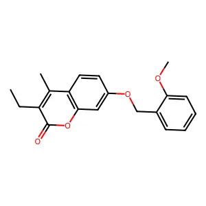 3-ethyl-7-[(2-methoxybenzyl)oxy]-4-methyl-2H-chromen-2-one structure